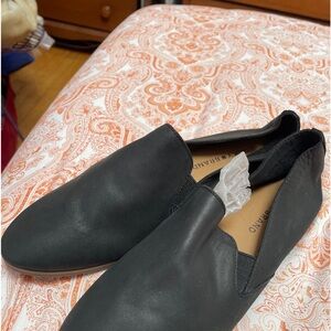 Black leather new classy slip on lucky brand brand